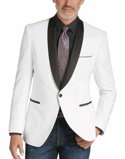 Egara Slim Fit Shawl Lapel Dinner Jacket, White -Gentleman’s Outlet Store MW40 11YT 10 EGARA WHITE ALT6