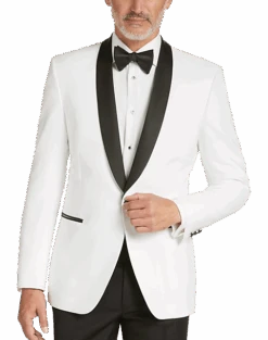 Egara Slim Fit Shawl Lapel Dinner Jacket, White