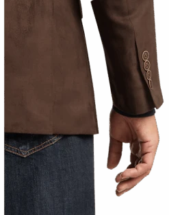 Nautica Brandford Microsuede Modern Fit Sport Coat, Red -Gentleman’s Outlet Store MW40 133X 03 NAUTICA BROWN SOLID ALT1