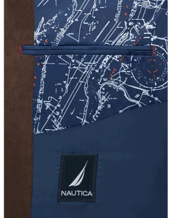 Nautica Brandford Microsuede Modern Fit Sport Coat, Red -Gentleman’s Outlet Store MW40 133X 03 NAUTICA BROWN SOLID ALT2