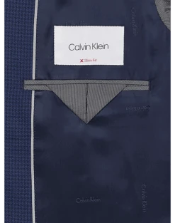 Calvin Klein Slim Fit Wool Sport Coat, Blue Mini Houndstooth -Gentleman’s Outlet Store MW40 15JA 14 CALVIN KLEIN BLUE ALT2