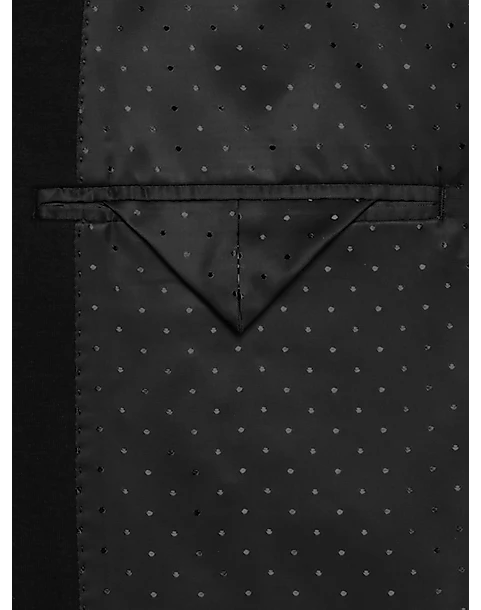 Michael Strahan Classic Fit Knit Sport Coat, Black Solid 3 Michael Strahan Classic Fit Knit Sport Coat, Black Solid - Image 3