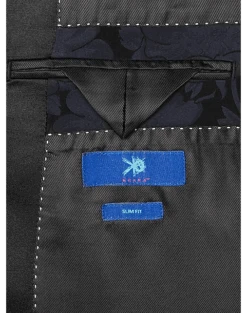 Egara Slim Fit Peak Lapel Dinner Jacket, Midnight Floral Jacquard 6 Egara Slim Fit Peak Lapel Dinner Jacket, Midnight Floral Jacquard -Gentleman’s Outlet Store MW40 15NK 71 EGARA MIDNIGHT ALT2