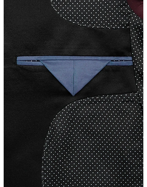 After Hours Slim Fit Dinner Jacket, Burgundy Jacquard 3 After Hours Slim Fit Dinner Jacket, Burgundy Jacquard - Image 3