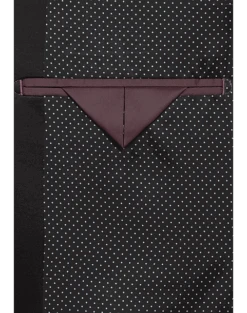 After Hours Slim Fit Shawl Collar Jacquard Dinner Jacket, Black Geometric -Gentleman’s Outlet Store MW40 15NX 72 AFTER HOURS BLACK GEO ALT2