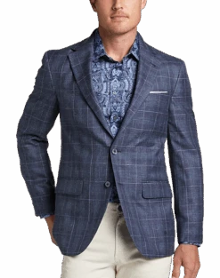 Joseph Abboud Modern Fit Sport Coat, Blue Plaid