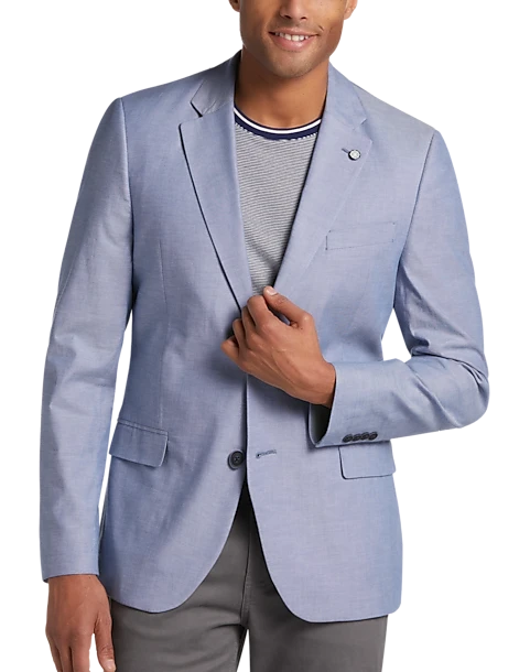 Nautica Modern Fit Sport Coat, Chambray Red 1 Nautica Modern Fit Sport Coat, Chambray Red