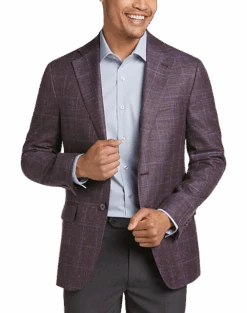 Joseph Abboud Slim Fit Sport Coat, Berry Plaid