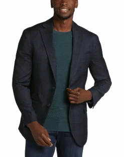 Awearness Kenneth Cole Sport Coat, Navy Plaid