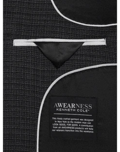 Awearness Kenneth Cole Sport Coat, Charcoal Check -Gentleman’s Outlet Store MW40 15Y5 97 AWEARNESS KENNETH COLE CHARCOAL CHECK ALT2