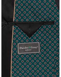 Paisley & Gray Slim Fit Dinner Jacket, Burgundy -Gentleman’s Outlet Store MW40 15Z1 06 PAISLEY GRAY BURGUNDY ALT2