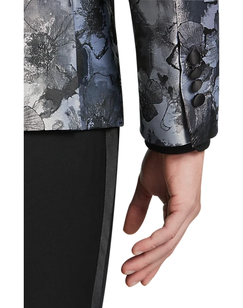 Paisley & Gray Slim Fit Dinner Jacket, Gray Jacquard 2 Paisley & Gray Slim Fit Dinner Jacket, Gray Jacquard - Image 2