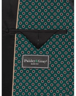 Paisley & Gray Slim Fit Dinner Jacket, Wineberry Plaid -Gentleman’s Outlet Store MW40 15ZC 60 PAISLEY GRAY WINTERBERRY PLAID ALT3