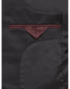 After Hours Slim Fit Satin Peak Lapel Dinner Jacket, Red Tartan Plaid -Gentleman’s Outlet Store MW40 160A 11 AFTER HOURS RED TARTAN ALT2