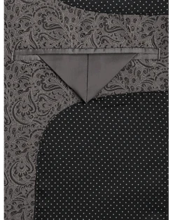 Egara Slim Fit Notch Lapel Dinner Jacket, Gray Paisley -Gentleman’s Outlet Store MW40 160R 74 EGARA GRAY PAISLEY ALT2