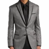 Egara Slim Fit Notch Lapel Dinner Jacket, Gray Paisley