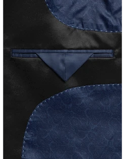 Egara Slim Fit Peak Lapel Dinner Jacket, Charcoal Paisley 5 Egara Slim Fit Peak Lapel Dinner Jacket, Charcoal Paisley -Gentleman’s Outlet Store MW40 160Y 66 EGARA CHARCOAL PAISLEY ALT2