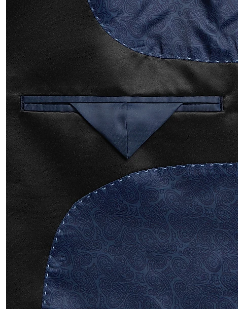 Egara Slim Fit Peak Lapel Dinner Jacket, Charcoal Paisley 3 Egara Slim Fit Peak Lapel Dinner Jacket, Charcoal Paisley - Image 3