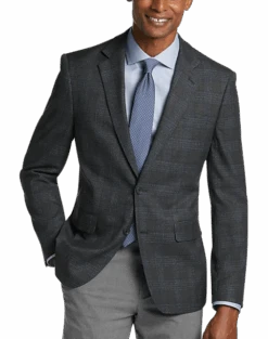 Pronto Uomo Modern Fit Sport Coat, Charcoal Plaid