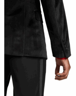 Paisley & Gray Slim Fit Double Breasted Dinner Jacket, Black 6 Paisley & Gray Slim Fit Double Breasted Dinner Jacket, Black -Gentleman’s Outlet Store MW40 168L 02 PAISLEY GRAY BLACK ALT2