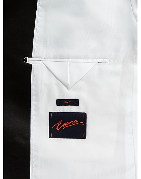 Egara Slim Fit Peak Lapel Double Breasted Dinner Jacket, White 3 Egara Slim Fit Peak Lapel Double Breasted Dinner Jacket, White - Image 3