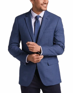 Michael Strahan Classic Fit Sport Coat, Blue Mini Houndstooth