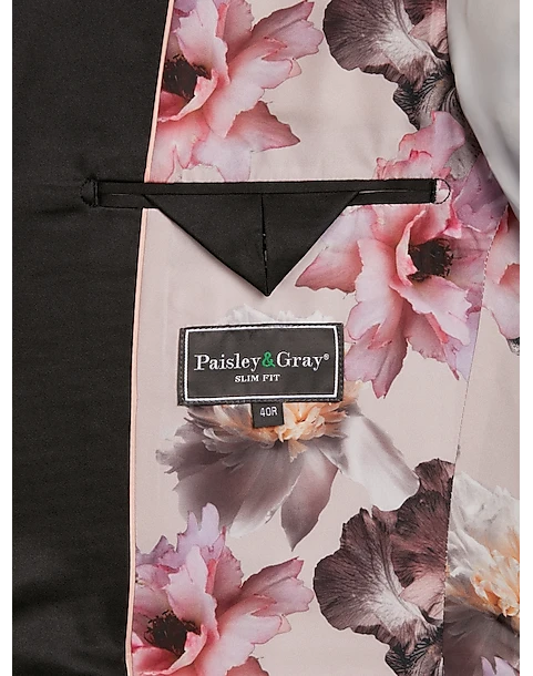 Paisley & Gray Slim Fit Dinner Jacket, Brown & Gold Jacquard 4 Paisley & Gray Slim Fit Dinner Jacket, Brown & Gold Jacquard - Image 4