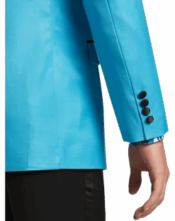 Paisley & Gray Slim Fit Dinner Jacket, Minted Green -Gentleman’s Outlet Store MW40 16J7 25 PAISLEY GRAY TURQUOISE ALT2 1