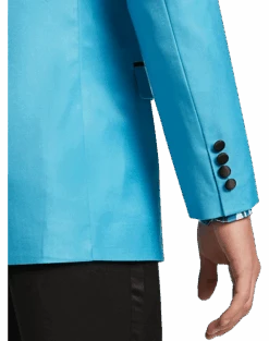 Paisley & Gray Slim Fit Dinner Jacket, Turquoise -Gentleman’s Outlet Store MW40 16J7 25 PAISLEY GRAY TURQUOISE ALT2 2