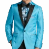 Paisley & Gray Slim Fit Dinner Jacket, Turquoise