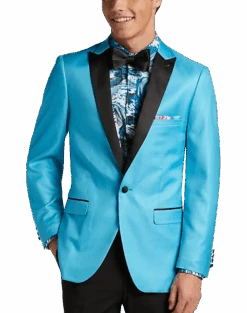 Paisley & Gray Slim Fit Dinner Jacket, Turquoise