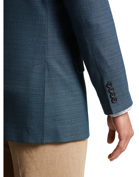 Pronto Uomo Modern Fit Notch Lapel Sport Coat, Teal 2 Pronto Uomo Modern Fit Notch Lapel Sport Coat, Teal - Image 2
