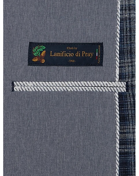 Joseph Abboud Modern Fit Notch Lapel Sport Coat, Blue Plaid 5 Joseph Abboud Modern Fit Notch Lapel Sport Coat, Blue Plaid - Image 5