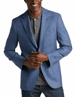 Joseph Abboud Modern Fit Notch Lapel Sport Coat, Blue Tic