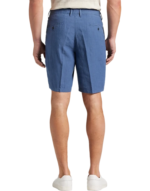Joseph Abboud Modern Fit Linen Shorts, Indigo 2 Joseph Abboud Modern Fit Linen Shorts, Indigo - Image 2