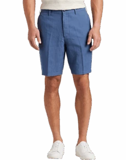 Joseph Abboud Modern Fit Linen Shorts, Indigo