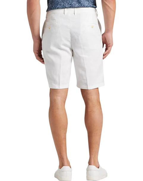 Joseph Abboud Modern Fit Linen Shorts, Natural 2 Joseph Abboud Modern Fit Linen Shorts, Natural - Image 2