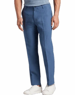 Joseph Abboud Modern Fit Linen-Blend Pants, White