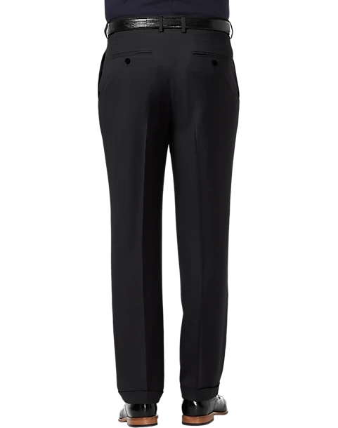 Haggar Premium Comfort Classic Fit Pleat-Front Pants, Charcoal Gray 2 Haggar Premium Comfort Classic Fit Pleat-Front Pants, Charcoal Gray - Image 2