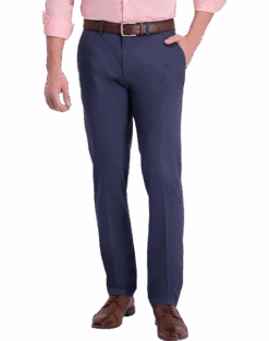 Haggar Iron-Free Premium Khaki™ Slim/Straight Fit Flat-Front Pants, Medium Khaki