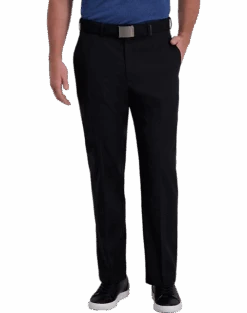 Haggar Cool Right® Performance Flex Classic Fit Flat-Front Pants, Khaki Heather