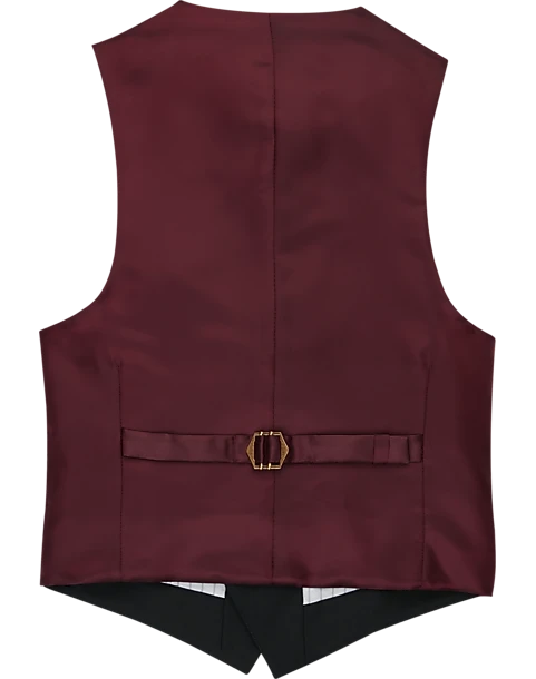 Joseph Abboud Boys Suit Separates Vest, Black & Burgundy 2 Joseph Abboud Boys Suit Separates Vest, Black & Burgundy - Image 2