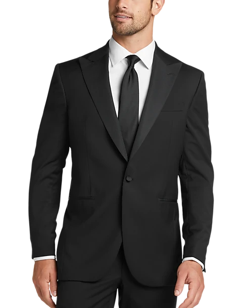 BLACK By Vera Wang Slim Fit Peak Lapel Tuxedo Jacket, Black