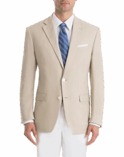 Lauren By Ralph Lauren Tan Classic Fit Linen Suit Separates