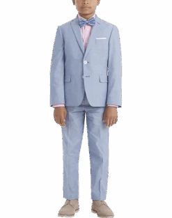 Lauren By Ralph Lauren Boys (Sizes 4-7) Suit Separates Pants, Light Blue Chambray