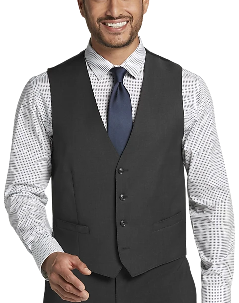 Calvin Klein X-Fit Slim Fit Suit Separates Vest, Charcoal Gray 1 Calvin Klein X-Fit Slim Fit Suit Separates Vest, Charcoal Gray