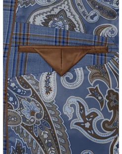 Tayion Classic Fit Suit Separates Coat, Navy & Rust Plaid -Gentleman’s Outlet Store MW40 3W8P 61 TAYION NAVY RUST PLAID ALT2