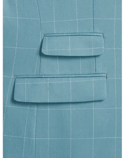 Tayion Classic Fit Suit Separates Coat, Light Blue & Cream Windowpane -Gentleman’s Outlet Store MW40 3W94 67 TAYION LT BLUE CREAM WINDOWPANE ALT3