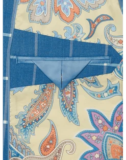 Tayion Classic Fit Suit Separates Coat, Blue & Cream Windowpane -Gentleman’s Outlet Store MW40 3W98 67 TAYION BLUE CREAM WINDOWPANE ALT2