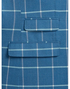 Tayion Classic Fit Suit Separates Coat, Blue & Cream Windowpane -Gentleman’s Outlet Store MW40 3W98 67 TAYION BLUE CREAM WINDOWPANE ALT3